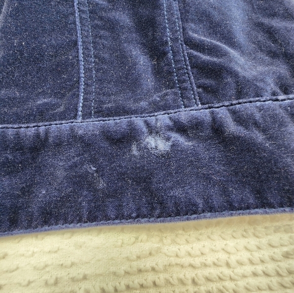 Vintage Bob Mackie Wearable Art Blue Velvet Button Down Embroidered Jacket SizeS - Picture 8 of 16